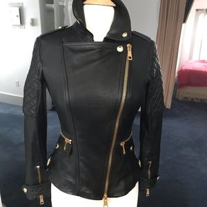 Burberry Brit Lambs Leather Moto jacket